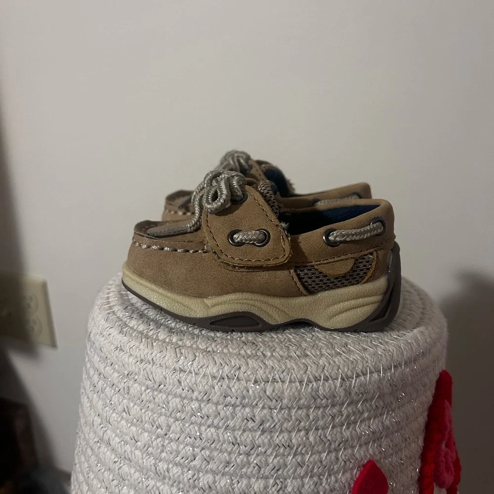Tan Kids Moccasin Shoes